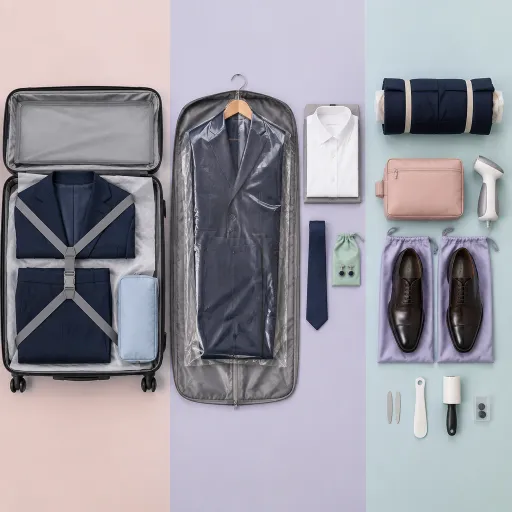 Transporter son costume de mariage sans le froisser : valise, sac-housse ou technique du roulé