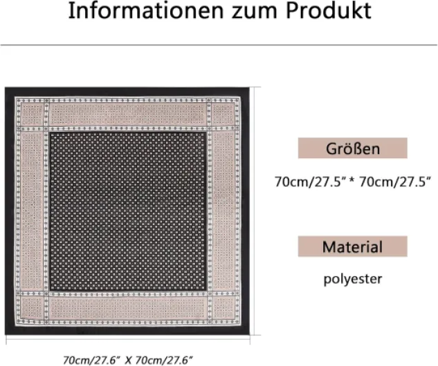 Foulards Homme Masculin Bandana Carré Doux Paisley Foulard Seidig Écharpe Attacher Lisse Banquet Ascot Costume Mouchoir Noir