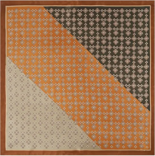 Foulard En Soie pour Hommes Foulard Carré pour Homme Écharpes Carrées Satin Soie Léger Bandana Cadeaux pour Homme Marron